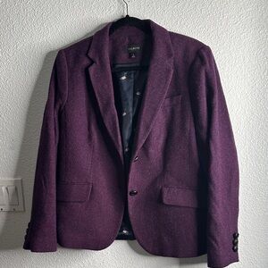 Talbots Deep Purple wool blend Blazer size 12 office, career, preppy
